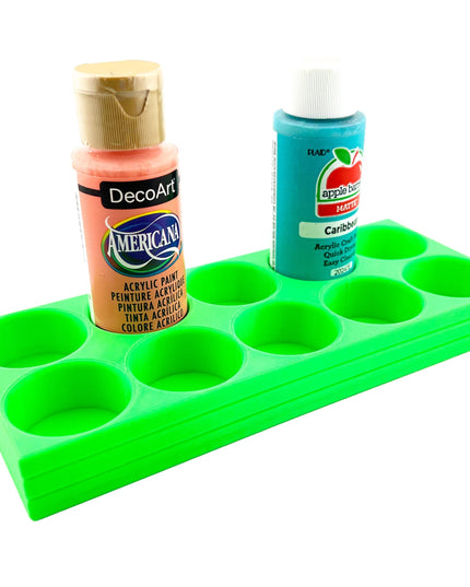 Apple Barrel Paint Bottle Holder  Holds 10 Bottles w/Anti-Slip Rubber Feet  Holds Most 2oz Craft Paint Bottles Smart Craft, etc - 3D Printed