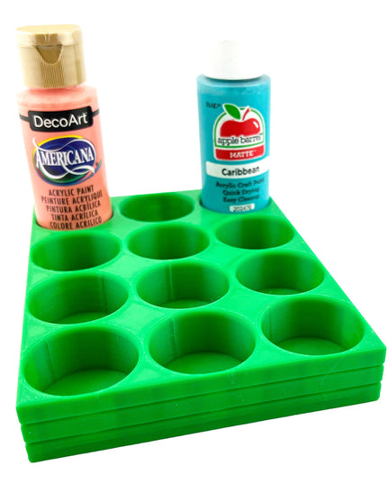 Apple Barrel Paint Bottle Holder  Holds 12 Bottles w/Anti-Slip Rubber Feet  Holds Most 2oz Craft Paint Bottles Smart Craft, etc - 3D Printed