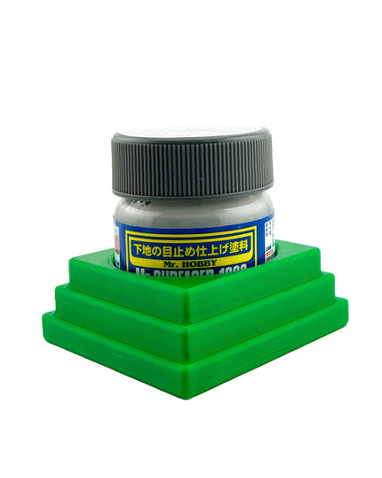 Jeff Did It - Mr Hobby Anti-Tip 3D Printed Mr Surface Mr Color 40ml Single Bottle Holder with Anti-Slip Rubber Feet - FREE SHIPPING