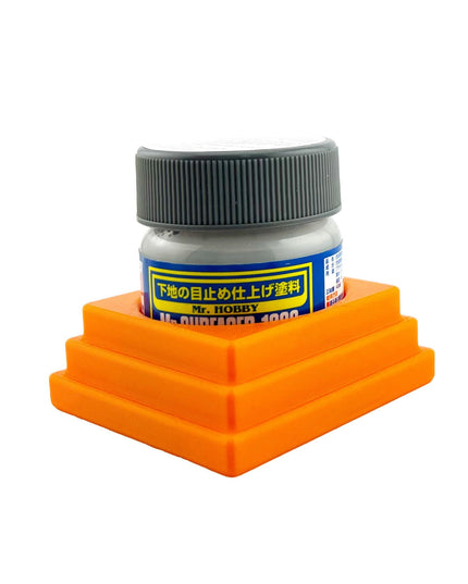 Jeff Did It - Mr Hobby Anti-Tip 3D Printed Mr Surface Mr Color 40ml Single Bottle Holder with Anti-Slip Rubber Feet - FREE SHIPPING