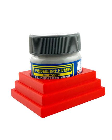Jeff Did It - Mr Hobby Anti-Tip 3D Printed Mr Surface Mr Color 40ml Single Bottle Holder with Anti-Slip Rubber Feet - FREE SHIPPING