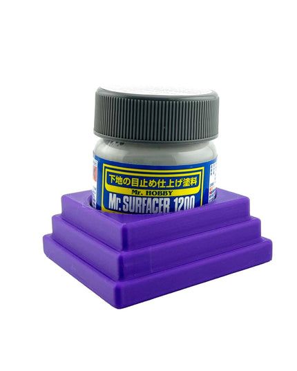 Jeff Did It - Mr Hobby Anti-Tip 3D Printed Mr Surface Mr Color 40ml Single Bottle Holder with Anti-Slip Rubber Feet - FREE SHIPPING