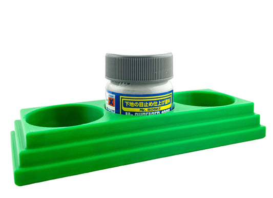 Jeff Did It - Mr Hobby Anti-Tip 3D Printed Mr Surface Mr Color 40ml Triple Bottle Holder with Anti-Slip Rubber Feet