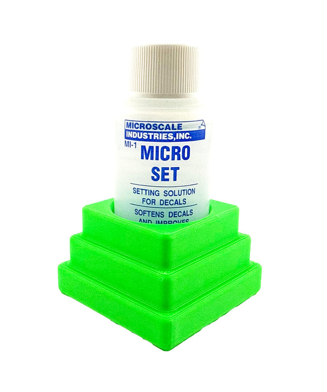 Micro Sol/Set Microscale Anti-Tip / Anti-Slip Bottle Holder for 1 oz Bottle Micro Series with Rubber Feet  - 3D Printed - Free Shipping