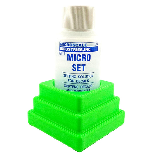 Micro Sol/Set Microscale Anti-Tip / Anti-Slip Bottle Holder for 1 oz Bottle Micro Series with Rubber Feet  - 3D Printed - Free Shipping