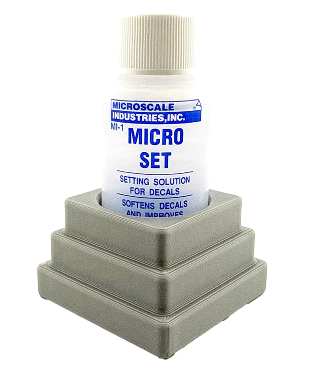 Micro Sol/Set Microscale Anti-Tip / Anti-Slip Bottle Holder for 1 oz Bottle Micro Series with Rubber Feet  - 3D Printed - Free Shipping
