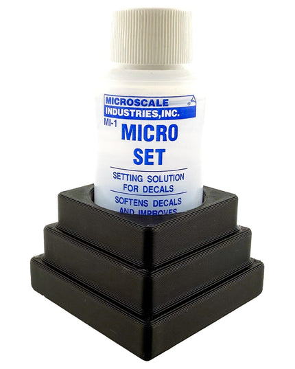 Micro Sol/Set Microscale Anti-Tip / Anti-Slip Bottle Holder for 1 oz Bottle Micro Series with Rubber Feet  - 3D Printed - Free Shipping