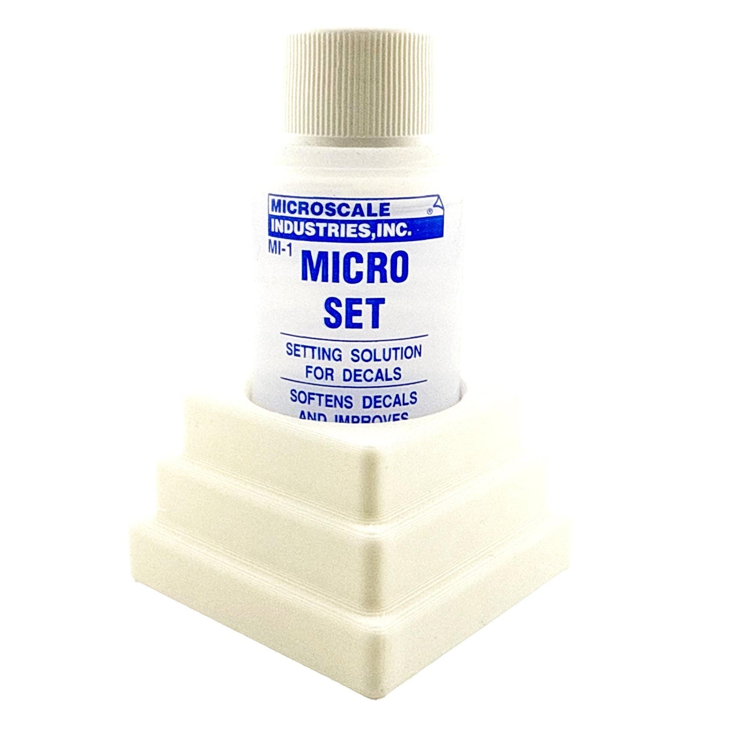 Micro Sol/Set Microscale Anti-Tip / Anti-Slip Bottle Holder for 1 oz Bottle Micro Series with Rubber Feet  - 3D Printed - Free Shipping