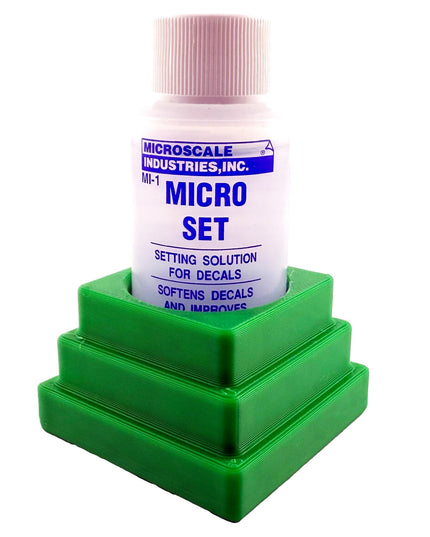Micro Sol/Set Microscale Anti-Tip / Anti-Slip Bottle Holder for 1 oz Bottle Micro Series with Rubber Feet  - 3D Printed - Free Shipping