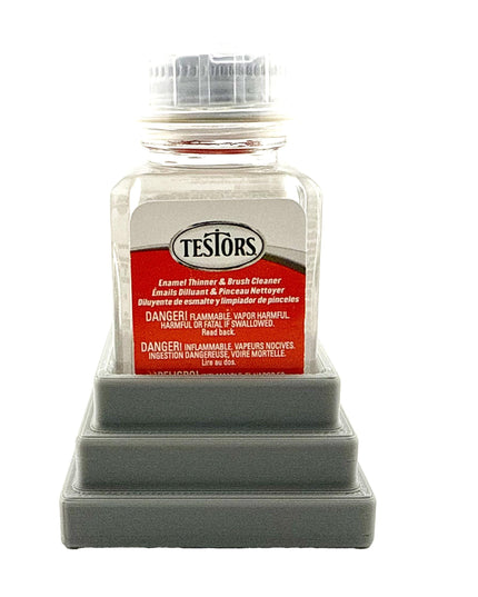 Jeff Did It! - Testors Brush Cleaner Holder 1.75oz Bottle - Anti-Slip Rubber Feet - 3D Printed - Made in the USA