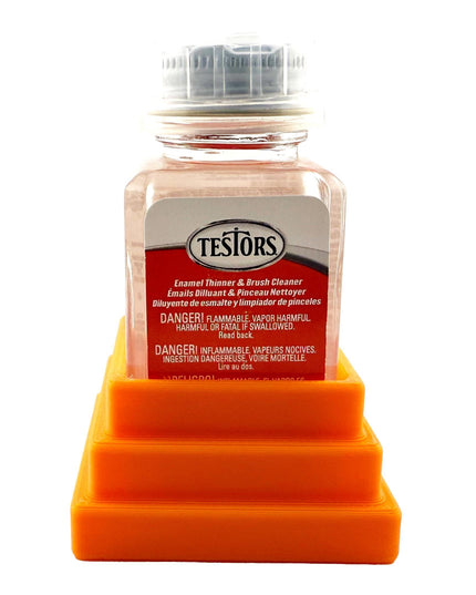 Jeff Did It! - Testors Brush Cleaner Holder 1.75oz Bottle - Anti-Slip Rubber Feet - 3D Printed - Made in the USA