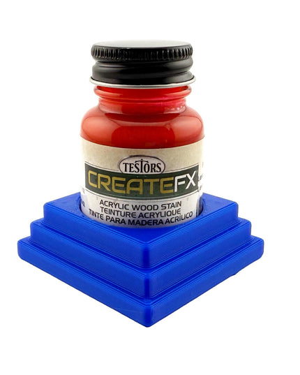 Jeff Did It! - Testors CreateFX 1oz Bottle Holder - Holds 1 CreateFX Bottle - Anti-Slip Rubber Feet - 3D Printed - Made in the USA
