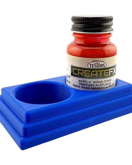 Jeff Did It! - Testors CreateFX 1oz Bottle Holder - Holds 2 CreateFX Bottles - Anti-Slip Rubber Feet - 3D Printed - Made in the USA