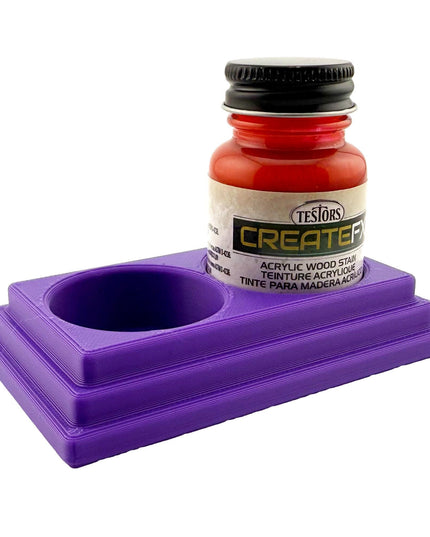 Jeff Did It! - Testors CreateFX 1oz Bottle Holder - Holds 2 CreateFX Bottles - Anti-Slip Rubber Feet - 3D Printed - Made in the USA