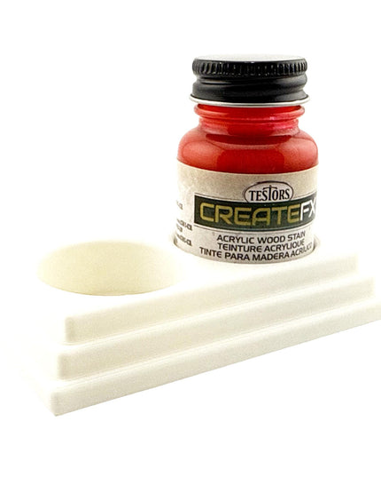 Jeff Did It! - Testors CreateFX 1oz Bottle Holder - Holds 2 CreateFX Bottles - Anti-Slip Rubber Feet - 3D Printed - Made in the USA