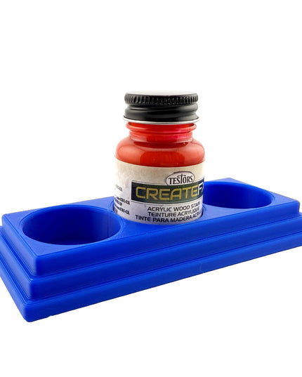 Jeff Did It! - Testors CreateFX 1oz Bottle Holder - Holds 3 CreateFX Bottles - Anti-Slip Rubber Feet - 3D Printed - Made in the USA