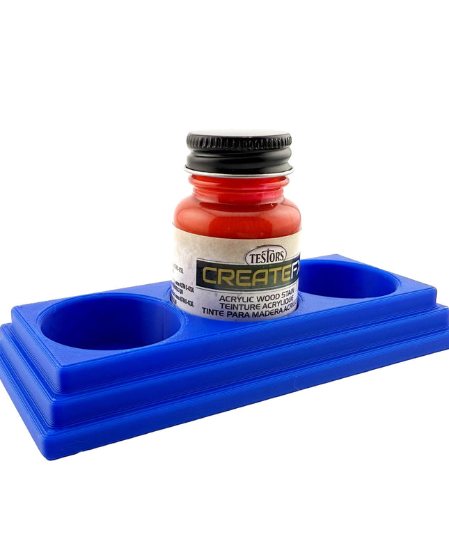 Jeff Did It! - Testors CreateFX 1oz Bottle Holder - Holds 3 CreateFX Bottles - Anti-Slip Rubber Feet - 3D Printed - Made in the USA