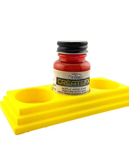 Jeff Did It! - Testors CreateFX 1oz Bottle Holder - Holds 3 CreateFX Bottles - Anti-Slip Rubber Feet - 3D Printed - Made in the USA