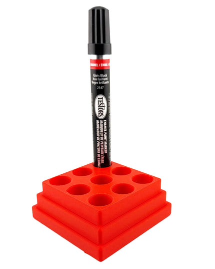 Jeff Did It! - Testors Paint Pen Marker Holder - Holds 9 Paint Pen Markers - Anti-Slip Rubber Feet - 3D Printed - Made in the USA
