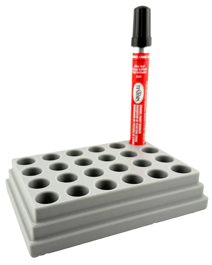 Jeff Did It! - Testors Paint Pen Marker Holder - Holds 24 Paint Pen Markers - Anti-Slip Rubber Feet - 3D Printed - Made in the USA