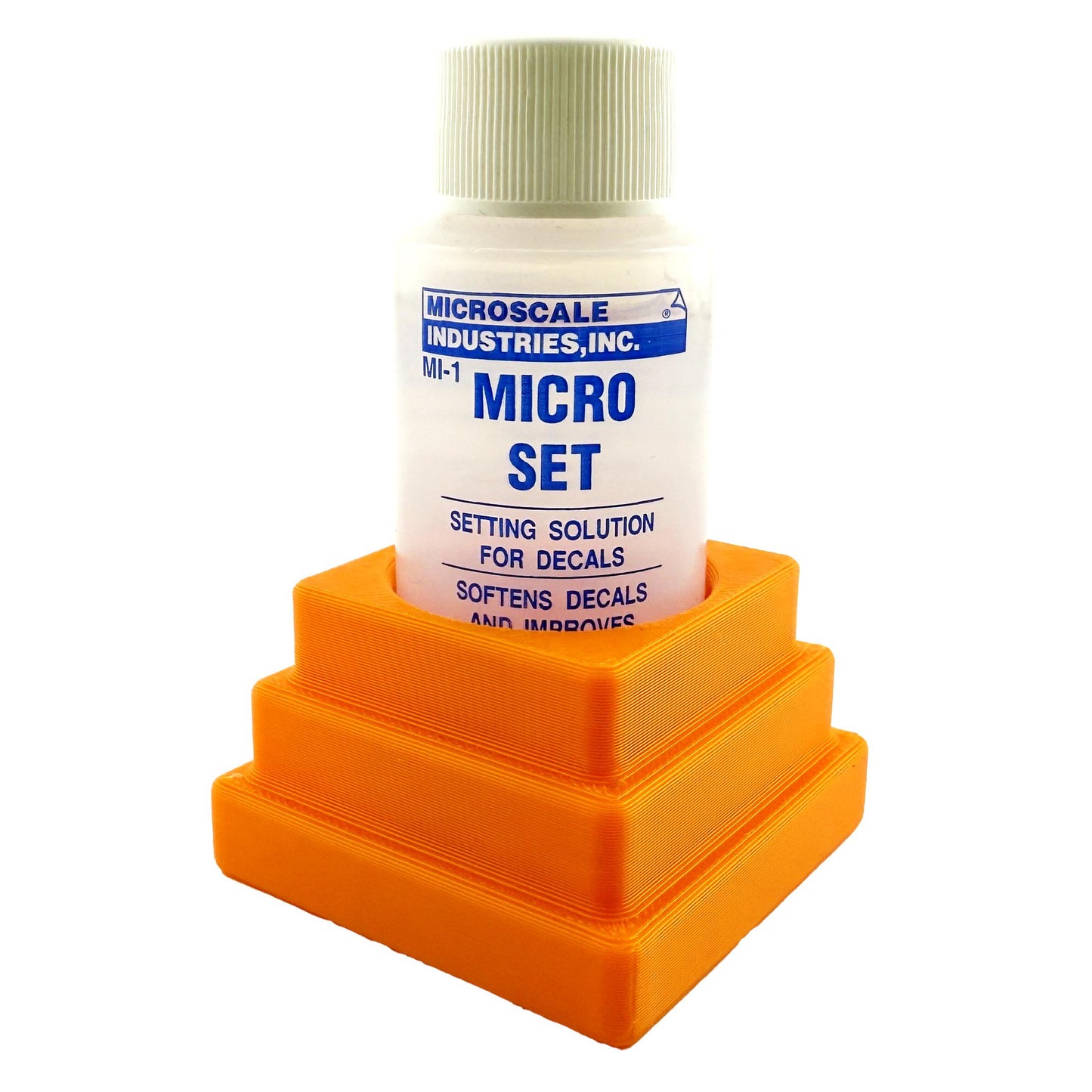 Micro Sol/Set Microscale Anti-Tip / Anti-Slip Bottle Holder for 1 oz Bottle Micro Series with Rubber Feet  - 3D Printed - Free Shipping