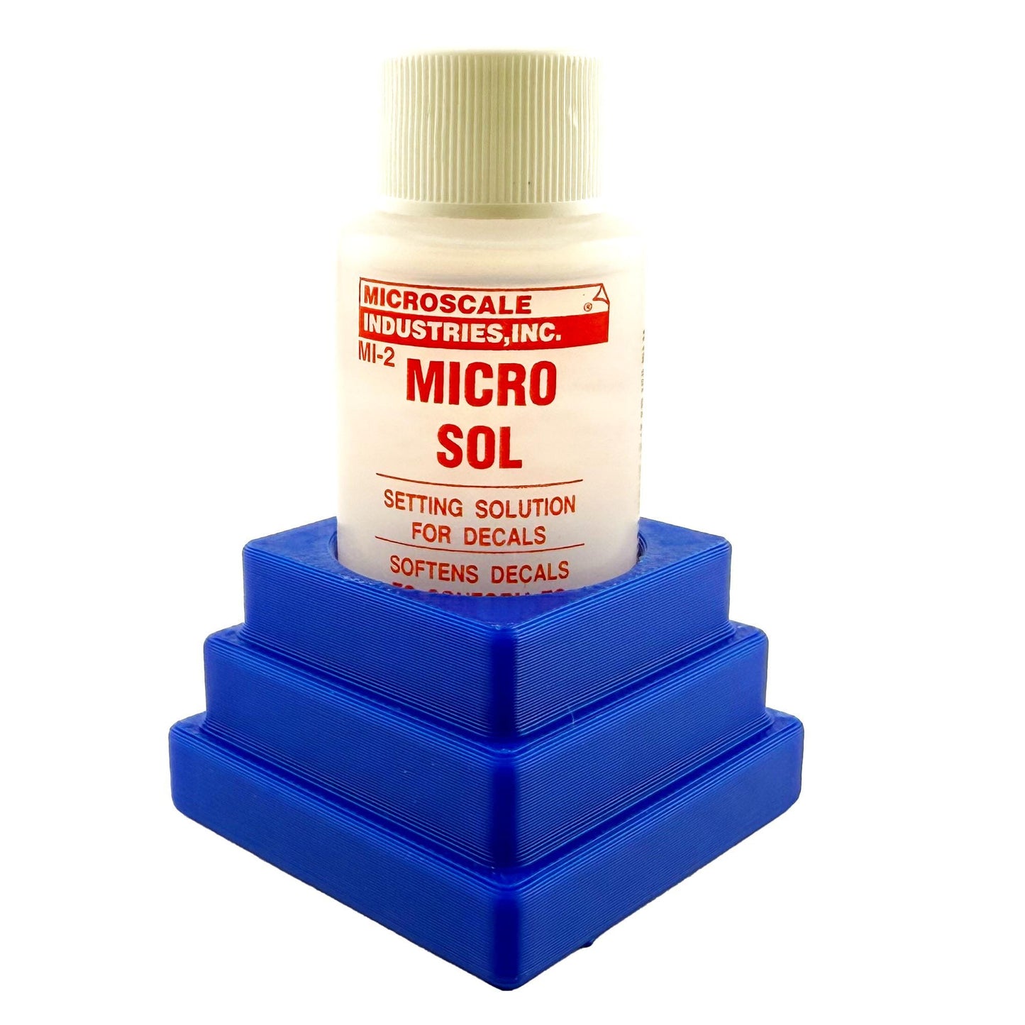 Micro Sol/Set Microscale Anti-Tip / Anti-Slip Bottle Holder for 1 oz Bottle Micro Series with Rubber Feet  - 3D Printed - Free Shipping