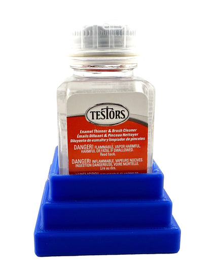 Jeff Did It! - Testors Brush Cleaner Holder 1.75oz Bottle - Anti-Slip Rubber Feet - 3D Printed - Made in the USA