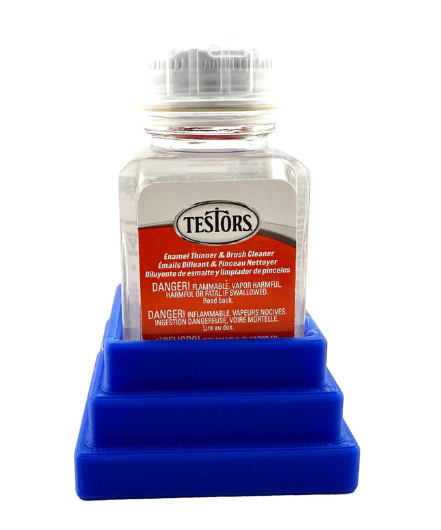 Jeff Did It! - Testors Brush Cleaner Holder 1.75oz Bottle - Anti-Slip Rubber Feet - 3D Printed - Made in the USA
