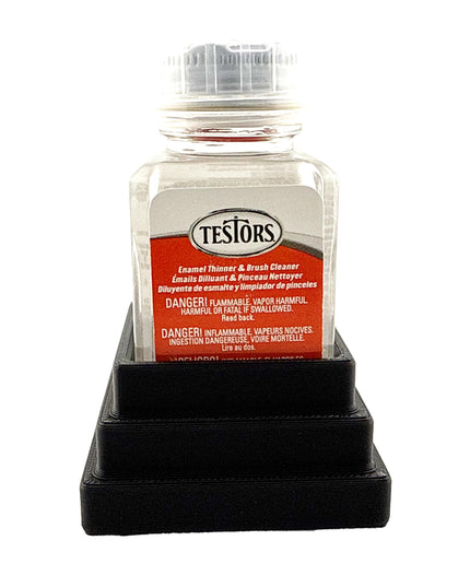 Jeff Did It! - Testors Brush Cleaner Holder 1.75oz Bottle - Anti-Slip Rubber Feet - 3D Printed - Made in the USA