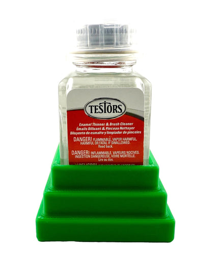 Jeff Did It! - Testors Brush Cleaner Holder 1.75oz Bottle - Anti-Slip Rubber Feet - 3D Printed - Made in the USA