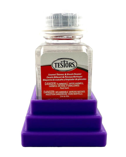 Jeff Did It! - Testors Brush Cleaner Holder 1.75oz Bottle - Anti-Slip Rubber Feet - 3D Printed - Made in the USA