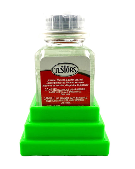 Jeff Did It! - Testors Brush Cleaner Holder 1.75oz Bottle - Anti-Slip Rubber Feet - 3D Printed - Made in the USA