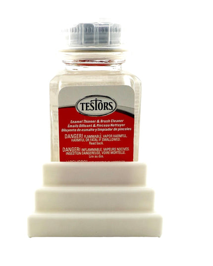 Jeff Did It! - Testors Brush Cleaner Holder 1.75oz Bottle - Anti-Slip Rubber Feet - 3D Printed - Made in the USA