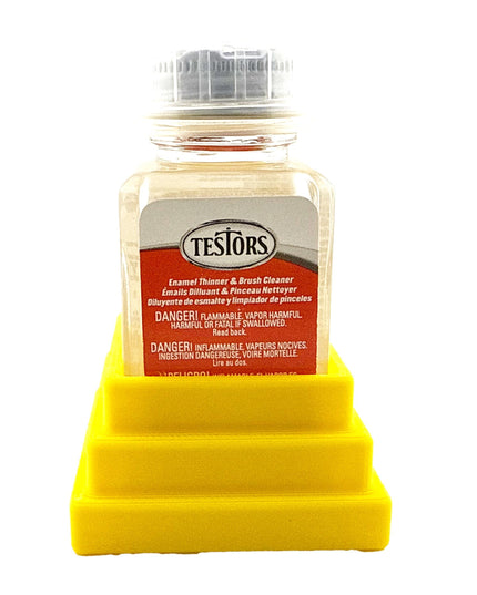 Jeff Did It! - Testors Brush Cleaner Holder 1.75oz Bottle - Anti-Slip Rubber Feet - 3D Printed - Made in the USA