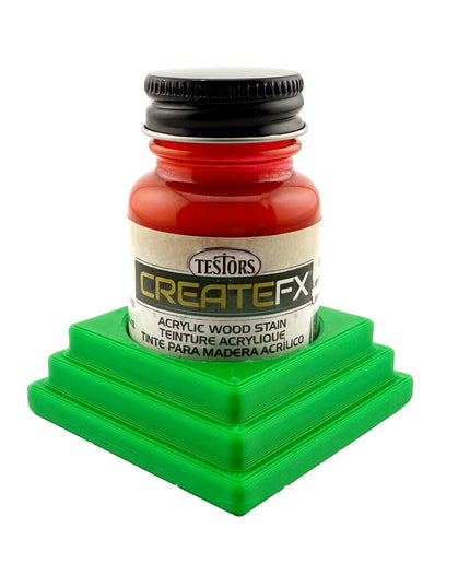 Jeff Did It! - Testors CreateFX 1oz Bottle Holder - Holds 1 CreateFX Bottle - Anti-Slip Rubber Feet - 3D Printed - Made in the USA