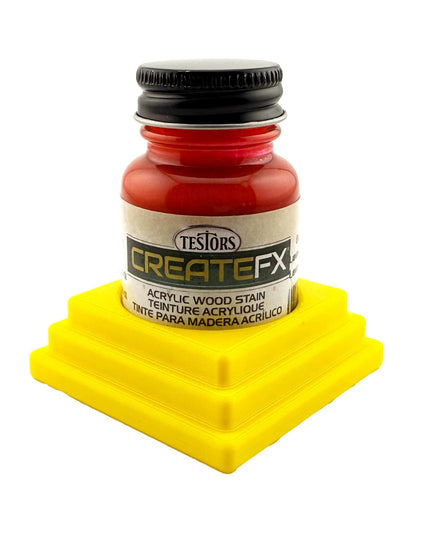 Jeff Did It! - Testors CreateFX 1oz Bottle Holder - Holds 1 CreateFX Bottle - Anti-Slip Rubber Feet - 3D Printed - Made in the USA