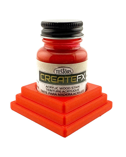 Jeff Did It! - Testors CreateFX 1oz Bottle Holder - Holds 1 CreateFX Bottle - Anti-Slip Rubber Feet - 3D Printed - Made in the USA