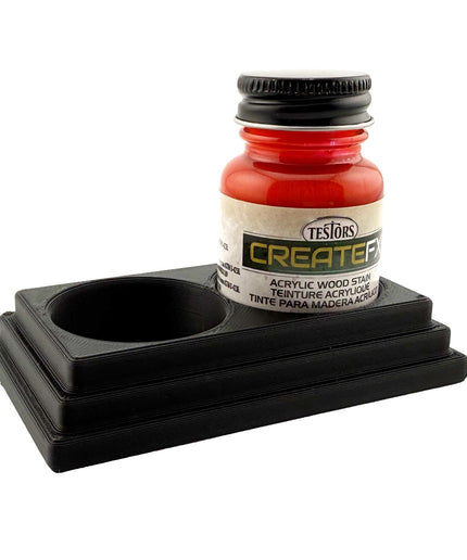 Jeff Did It! - Testors CreateFX 1oz Bottle Holder - Holds 2 CreateFX Bottles - Anti-Slip Rubber Feet - 3D Printed - Made in the USA