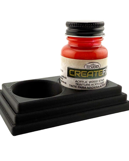 Jeff Did It! - Testors CreateFX 1oz Bottle Holder - Holds 2 CreateFX Bottles - Anti-Slip Rubber Feet - 3D Printed - Made in the USA