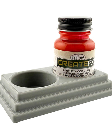 Jeff Did It! - Testors CreateFX 1oz Bottle Holder - Holds 2 CreateFX Bottles - Anti-Slip Rubber Feet - 3D Printed - Made in the USA