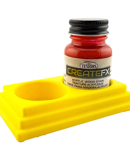 Jeff Did It! - Testors CreateFX 1oz Bottle Holder - Holds 2 CreateFX Bottles - Anti-Slip Rubber Feet - 3D Printed - Made in the USA