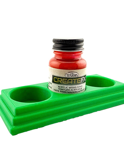 Jeff Did It! - Testors CreateFX 1oz Bottle Holder - Holds 3 CreateFX Bottles - Anti-Slip Rubber Feet - 3D Printed - Made in the USA