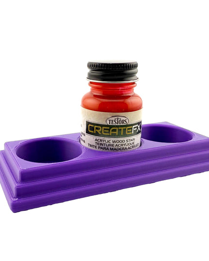 Jeff Did It! - Testors CreateFX 1oz Bottle Holder - Holds 3 CreateFX Bottles - Anti-Slip Rubber Feet - 3D Printed - Made in the USA