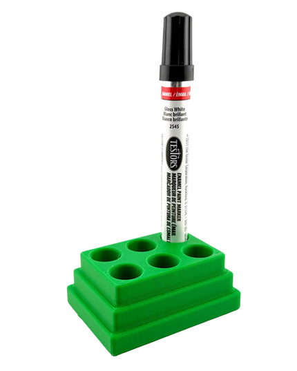 Jeff Did It! - Testors Paint Pen Marker Holder - Holds 6 Paint Pen Markers - Anti-Slip Rubber Feet - 3D Printed - Made in the USA
