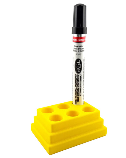 Jeff Did It! - Testors Paint Pen Marker Holder - Holds 6 Paint Pen Markers - Anti-Slip Rubber Feet - 3D Printed - Made in the USA