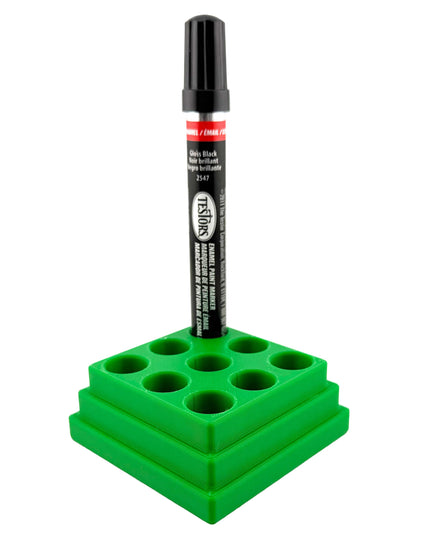 Jeff Did It! - Testors Paint Pen Marker Holder - Holds 9 Paint Pen Markers - Anti-Slip Rubber Feet - 3D Printed - Made in the USA