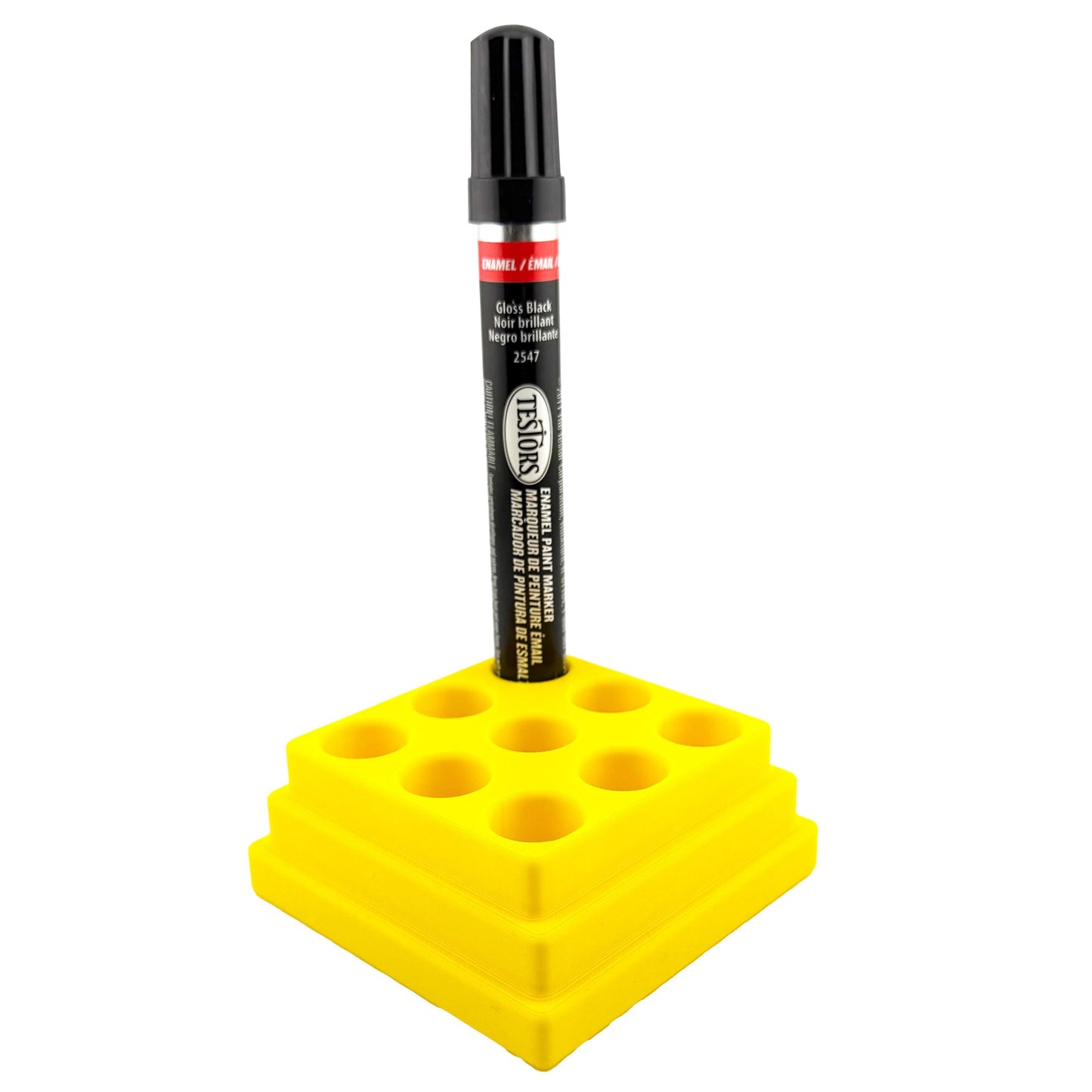 Jeff Did It! - Testors Paint Pen Marker Holder - Holds 9 Paint Pen Markers - Anti-Slip Rubber Feet - 3D Printed - Made in the USA