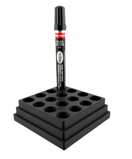 Jeff Did It! - Testors Paint Pen Marker Holder - Holds 16 Paint Pen Markers - Anti-Slip Rubber Feet - 3D Printed - Made in the USA