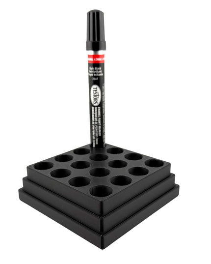 Jeff Did It! - Testors Paint Pen Marker Holder - Holds 16 Paint Pen Markers - Anti-Slip Rubber Feet - 3D Printed - Made in the USA