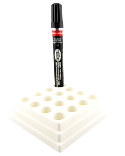 Jeff Did It! - Testors Paint Pen Marker Holder - Holds 16 Paint Pen Markers - Anti-Slip Rubber Feet - 3D Printed - Made in the USA